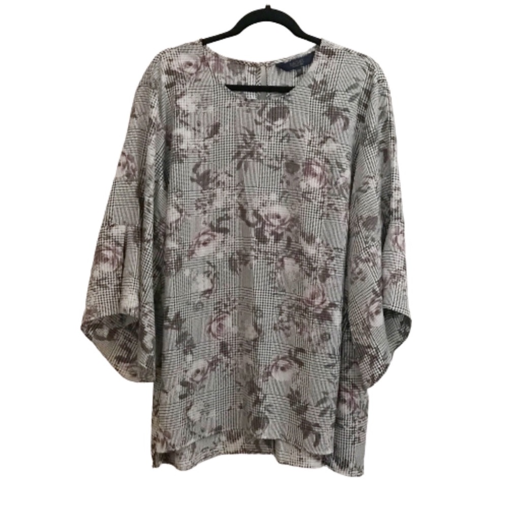 RACHEL RACHEL ROY/POPOVER TOP/PLAID/SIZE 18/20